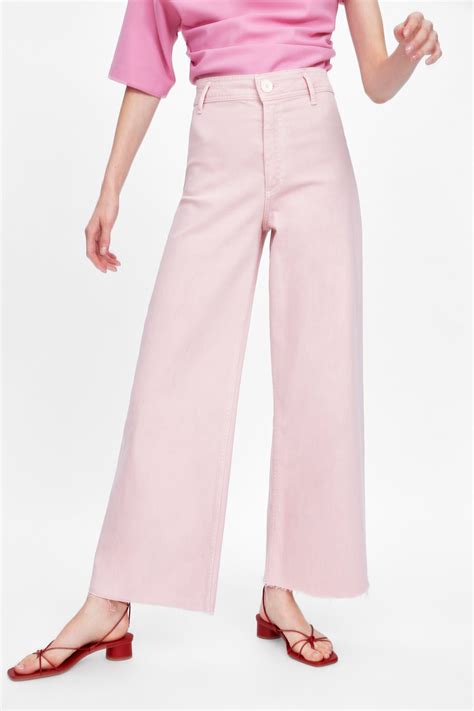 zara light pink pants|pink summer pants.